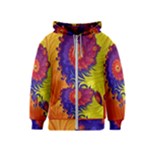 Fractal Spiral Bright Colors Kids  Zipper Hoodie