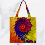 Fractal Spiral Bright Colors Zipper Grocery Tote Bag