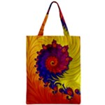 Fractal Spiral Bright Colors Zipper Classic Tote Bag