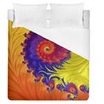 Fractal Spiral Bright Colors Duvet Cover (Queen Size)