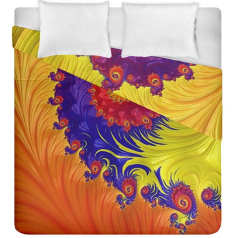 Fractal Spiral Bright Colors Duvet Cover Double Side (King Size) from ArtsNow.com
