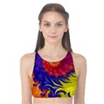 Fractal Spiral Bright Colors Tank Bikini Top