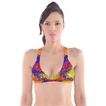 Fractal Spiral Bright Colors Plunge Bikini Top