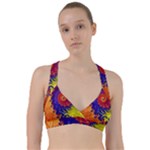 Fractal Spiral Bright Colors Sweetheart Sports Bra