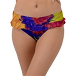 Fractal Spiral Bright Colors Frill Bikini Bottoms