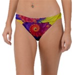 Fractal Spiral Bright Colors Band Bikini Bottoms