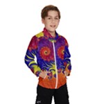 Fractal Spiral Bright Colors Kids  Windbreaker