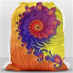 Fractal Spiral Bright Colors Drawstring Bag (Large)