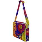 Fractal Spiral Bright Colors Cross Body Office Bag