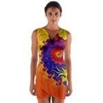 Fractal Spiral Bright Colors Wrap Front Bodycon Dress