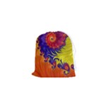 Fractal Spiral Bright Colors Drawstring Pouch (XS)