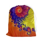 Fractal Spiral Bright Colors Drawstring Pouch (2XL)