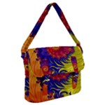 Fractal Spiral Bright Colors Buckle Messenger Bag