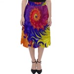 Fractal Spiral Bright Colors Classic Midi Skirt