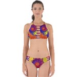 Fractal Spiral Bright Colors Perfectly Cut Out Bikini Set