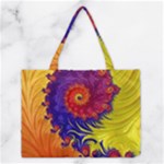 Fractal Spiral Bright Colors Medium Tote Bag