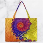 Fractal Spiral Bright Colors Zipper Medium Tote Bag