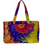 Fractal Spiral Bright Colors Canvas Work Bag