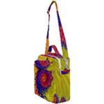 Fractal Spiral Bright Colors Crossbody Day Bag