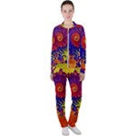 Fractal Spiral Bright Colors Casual Jacket and Pants Set