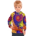 Fractal Spiral Bright Colors Kids  Hooded Pullover