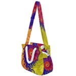 Fractal Spiral Bright Colors Rope Handles Shoulder Strap Bag