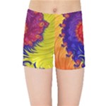 Fractal Spiral Bright Colors Kids  Sports Shorts