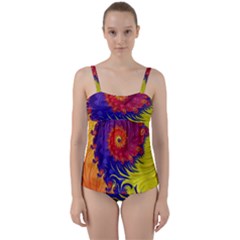 Twist Front Tankini Set 
