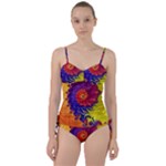 Fractal Spiral Bright Colors Sweetheart Tankini Set