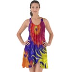 Fractal Spiral Bright Colors Show Some Back Chiffon Dress