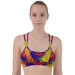 Fractal Spiral Bright Colors Line Them Up Sports Bra