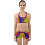 Fractal Spiral Bright Colors Back Web Gym Set