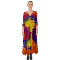 Button Up Boho Maxi Dress 