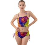 Fractal Spiral Bright Colors Mini Tank Bikini Set