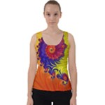 Fractal Spiral Bright Colors Velvet Tank Top