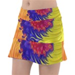 Fractal Spiral Bright Colors Classic Tennis Skirt