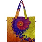 Fractal Spiral Bright Colors Canvas Travel Bag