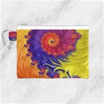 Fractal Spiral Bright Colors Canvas Cosmetic Bag (Medium)