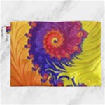 Fractal Spiral Bright Colors Canvas Cosmetic Bag (XXL)