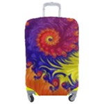 Fractal Spiral Bright Colors Luggage Cover (Medium)