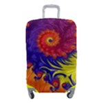 Fractal Spiral Bright Colors Luggage Cover (Small)