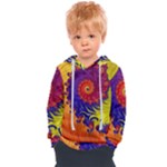 Fractal Spiral Bright Colors Kids  Overhead Hoodie