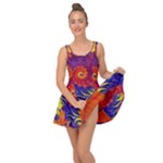 Fractal Spiral Bright Colors Inside Out Casual Dress