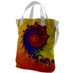 Fractal Spiral Bright Colors Canvas Messenger Bag