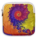 Fractal Spiral Bright Colors Mini Square Pouch