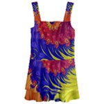 Fractal Spiral Bright Colors Kids  Layered Skirt Swimsuit