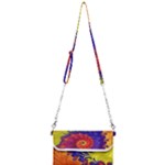 Fractal Spiral Bright Colors Mini Crossbody Handbag