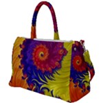 Fractal Spiral Bright Colors Duffel Travel Bag