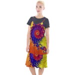 Fractal Spiral Bright Colors Camis Fishtail Dress