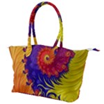 Fractal Spiral Bright Colors Canvas Shoulder Bag